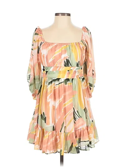 Pre-owned Saints + Secrets Casual Dress In Orange
