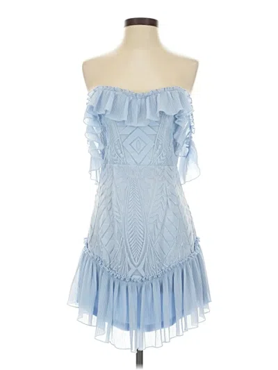 Pre-owned Saints + Secrets Cocktail Dress In Blue