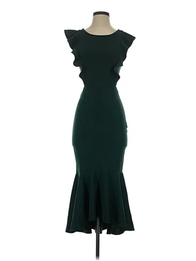 Pre-owned Saints + Secrets Cocktail Dress In Green