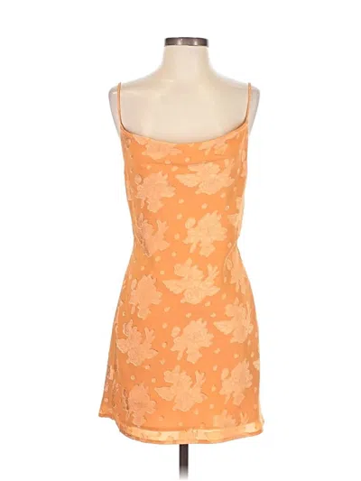 Pre-owned Saints + Secrets Cocktail Dress In Orange