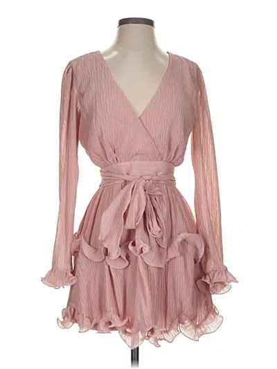 Pre-owned Saints + Secrets Cocktail Dress In Pink