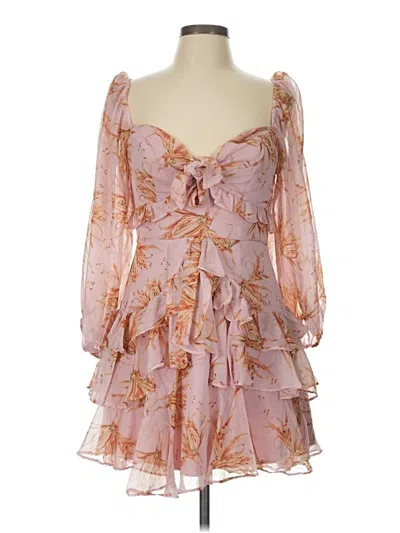 Pre-owned Saints + Secrets Cocktail Dress In Pink