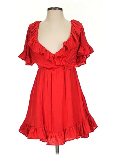 Saints + Secrets Cocktail Dress In Red