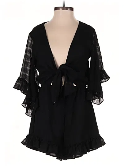 Pre-owned Saints + Secrets Romper In Black
