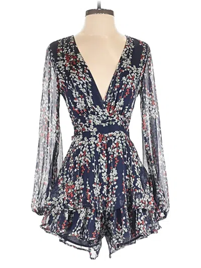 Pre-owned Saints + Secrets Romper In Blue
