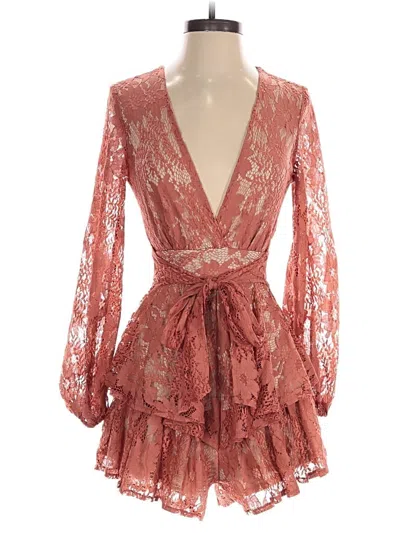 Pre-owned Saints + Secrets Romper In Brown