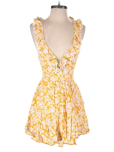 Pre-owned Saints + Secrets Romper In Yellow