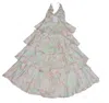 Saints + Secrets Women's Halter Floral Tiered Maxi Dress In Sage In Multi