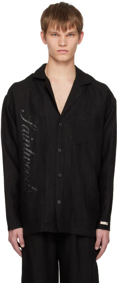 Saintwoods Black Patch Pocket Shirt