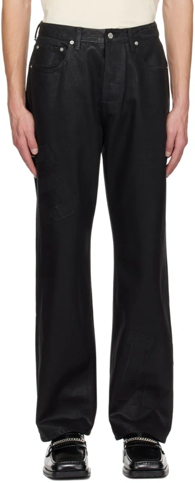 Saintwoods Black Waxed Jeans