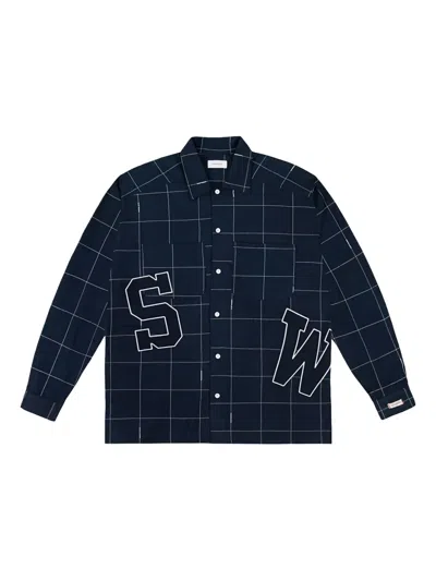 Saintwoods Flannel Shirt In Blue