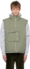 Saintwoods Khaki Insulated Vest In Dusty Sage