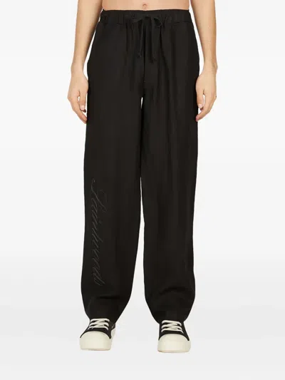 Saintwoods Logo-print Trousers In Black