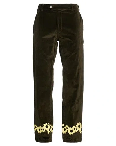 Saintwoods Man Pants Dark Green Size 32 Cotton, Rayon, Elastane