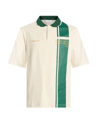 Saintwoods Man Polo Shirt Off White Size L Cotton