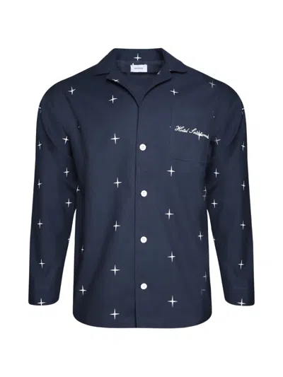 Saintwoods Star-pattern Pajama Top In Blue