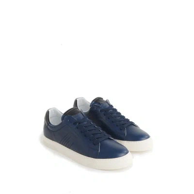 Saison 1865 Downtown Leather Sneakers In Blue