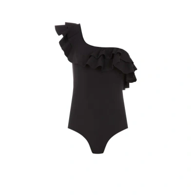 Saison 1865 Bella Leather Handbag In Black