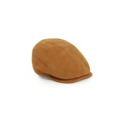 Saison 1865 Leather Beret In Brown