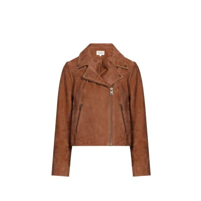 Saison 1865 Blouson En Cuir Suédé In Brown