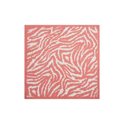 Saison 1865 Carré De Soie Zèbre In Pink