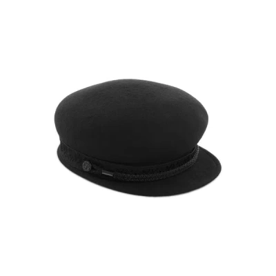 Saison 1865 Wool Sailor Cap In Black