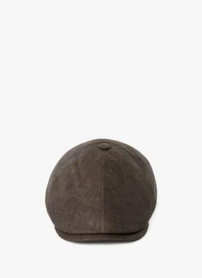 Saison 1865 Casquette Gavroche En Lin In Marron
