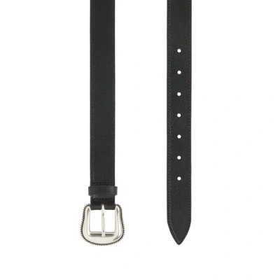 Saison 1865 Leather Belt In Black