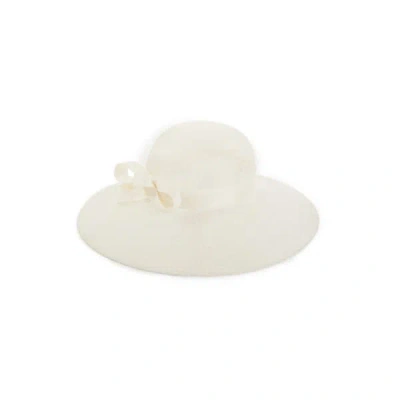 Saison 1865 Natural Fibre Fascinator In White