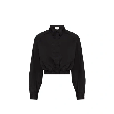 Saison 1865 Chemise Courte Usho En Coton In Black