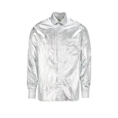 Saison 1865 Metallic Shirt In Gray