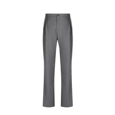 Saison 1865 Cropped Wool Trousers In Gray