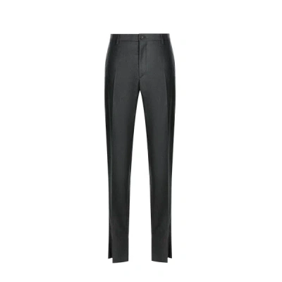 Saison 1865 Cropped Wool Trousers In Black