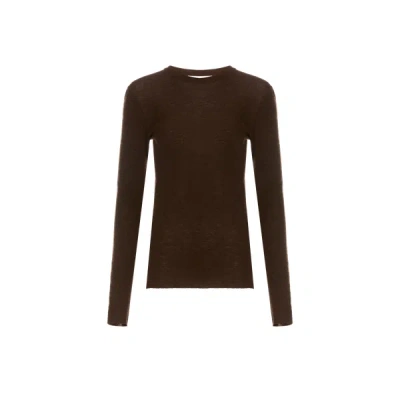 Saison 1865 Fine Wool Jumper In Brown