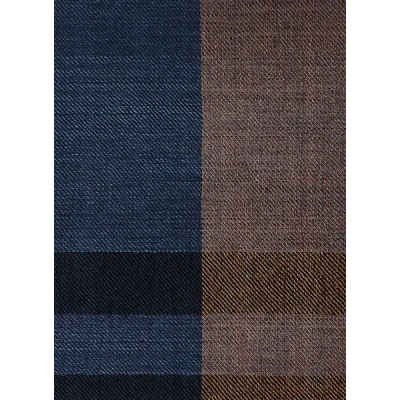 Saison 1865 Foulard À Carreaux En Laine In Brown
