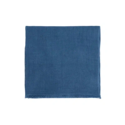 Saison 1865 Linen Scarf In Blue