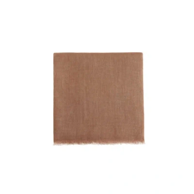 Saison 1865 Linen Scarf In Brown