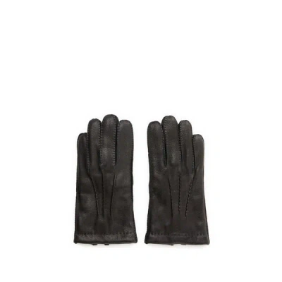 Saison 1865 Leather Gloves In Black