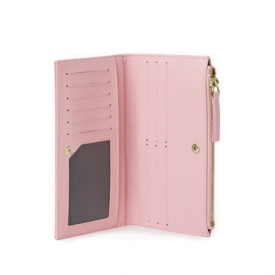 Saison 1865 Grand Portefeuille En Cuir Lisse In Rose