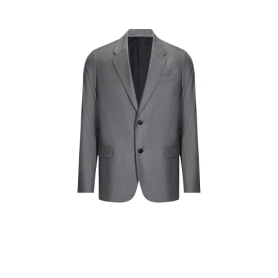 Saison 1865 Houndstooth Wool Jacket In Gray