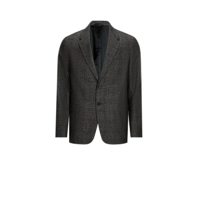 Saison 1865 Houndstooth Wool Jacket In Multicolour