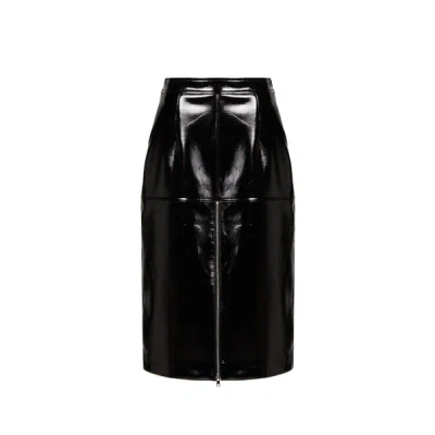 Saison 1865 Jupe Midi En Cuir Vinia In Black