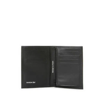 Saison 1865 Leather Card Holder In Black
