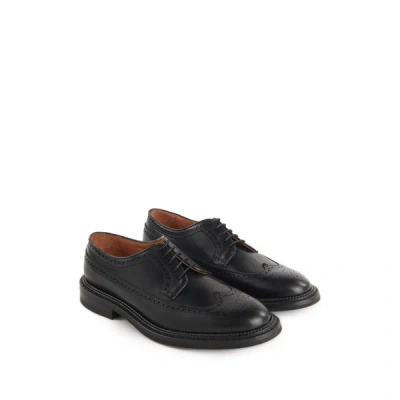 Saison 1865 Leather Derby Shoes In Black