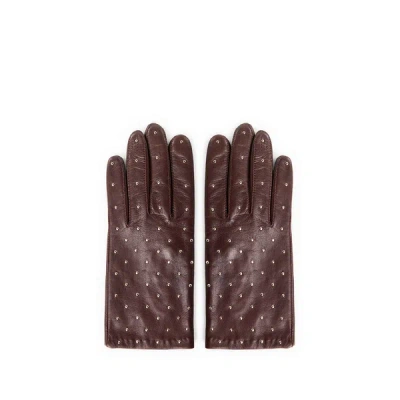 Saison 1865 Leather Gloves In Brown