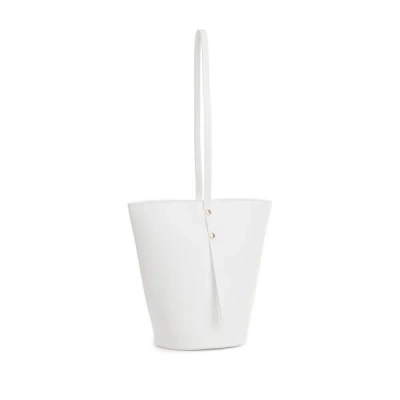 Saison 1865 Leather Tote Bag In White