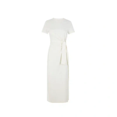 Saison 1865 Midi Dress With Slit In White
