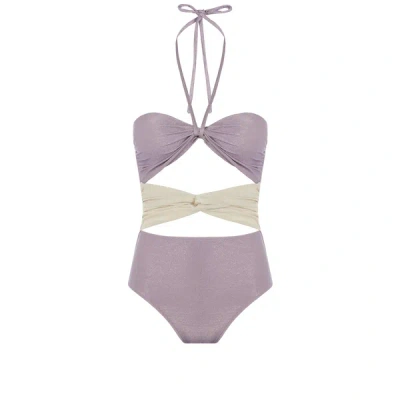 Saison 1865 One-piece Swimsuit In Purple