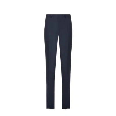 Saison 1865 Wool Cigarette Trousers In Blue