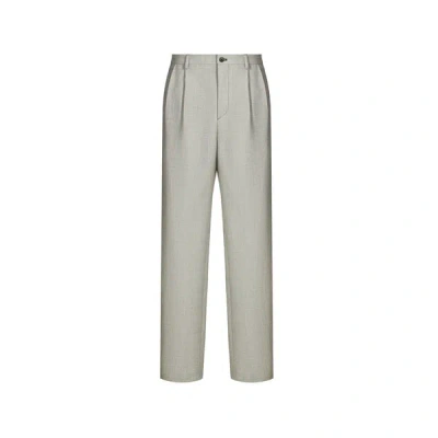 Saison 1865 Pantalon Droit En Laine In Green
